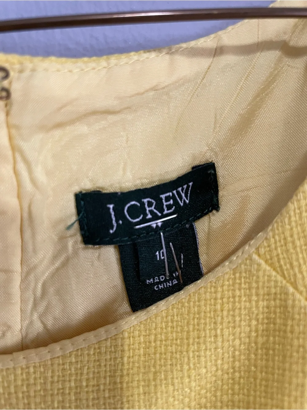 J Crew Yellow Sheath Dress with pockets!